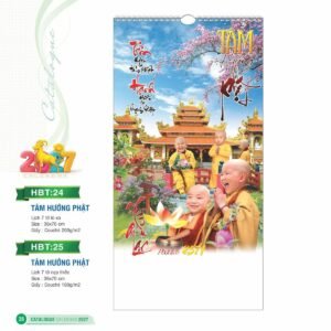 Lịch Treo Tường Lò Xo 2027 HBT Mẫu HBT25 (36 x 70cm) Quà Tặng Tri Ân Ngành Giáo Dục & Nhà Trường in logo doanh nghiệp quà tặng Tết tại Quà Tặng Giáo Dục VN