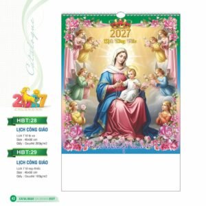 Lịch Treo Tường Lò Xo 2027 HBT Mẫu HBT29 (40 x 60cm) Quà Tặng Tri Ân Ngành Giáo Dục & Nhà Trường in logo doanh nghiệp quà tặng Tết tại Quà Tặng Giáo Dục VN