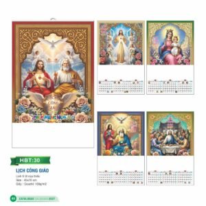 Lịch Treo Tường Nẹp Thiếc 2027 HBT Mẫu HBT31 (45 x 70cm) Quà Tặng Tri Ân Ngành Giáo Dục & Nhà Trường in logo doanh nghiệp quà tặng Tết tại Quà Tặng Giáo Dục VN