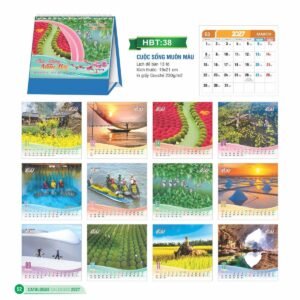 Lịch Để Bàn 2027 HBT Mẫu HBT38 (19 x 21cm) Quà Tặng Tri Ân Ngành Giáo Dục & Nhà Trường in logo doanh nghiệp quà tặng Tết tại Quà Tặng Giáo Dục VN