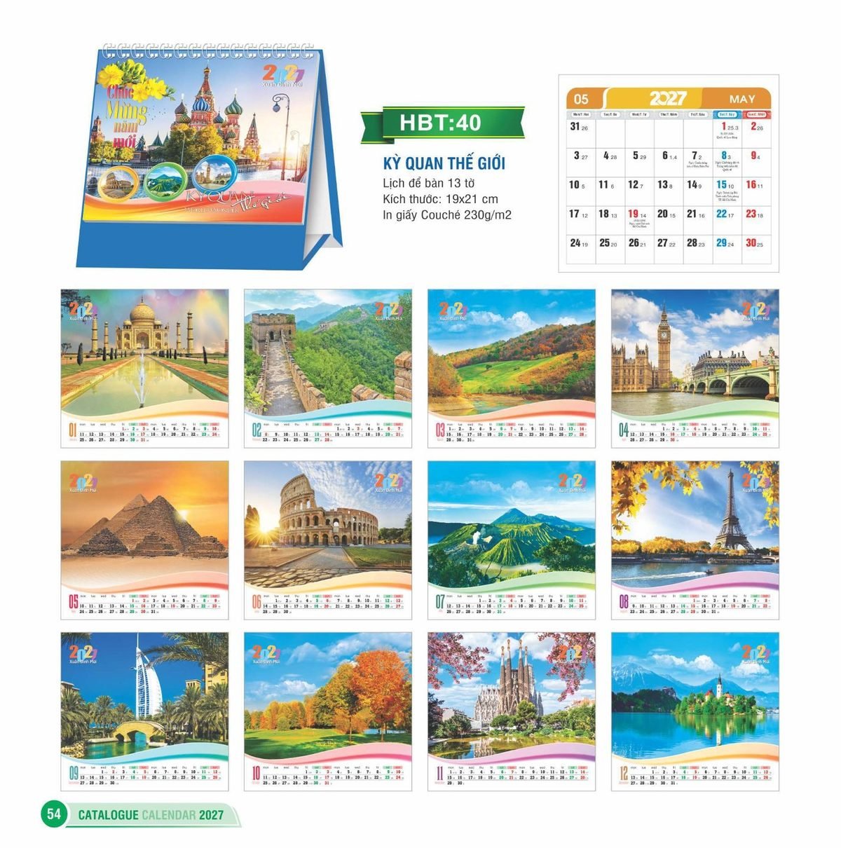 Lịch Để Bàn 2027 HBT Mẫu HBT40 (19 x 21cm) Quà Tặng Tri Ân Ngành Giáo Dục & Nhà Trường Lịch Để Bàn 2027 HBT Mẫu HBT40 (19 x 21cm) Quà Tặng Tri Ân Ngành Giáo Dục & Nhà Trường in logo doanh nghiệp quà tặng Tết tại Quà Tặng Giáo Dục VN