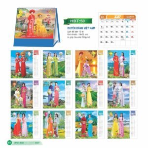 Lịch Để Bàn 2027 HBT Mẫu HBT51 (19 x 21cm) Quà Tặng Tri Ân Ngành Giáo Dục & Nhà Trường in logo doanh nghiệp quà tặng Tết tại Quà Tặng Giáo Dục VN