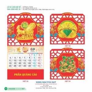 Lịch Treo Tường Lò Xo 2027 HBT Mẫu HBT64 (37 x 68cm) Quà Tặng Tri Ân Ngành Giáo Dục & Nhà Trường in logo doanh nghiệp quà tặng Tết tại Quà Tặng Giáo Dục VN