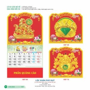 Lịch Treo Tường Lò Xo 2027 HBT Mẫu HBT73 (22  x  23 cm) Quà Tặng Tri Ân Ngành Giáo Dục & Nhà Trường in logo doanh nghiệp quà tặng Tết tại Quà Tặng Giáo Dục VN