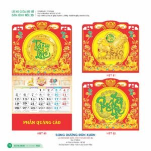 Lịch Treo Tường Lò Xo 2027 HBT Mẫu HBT82 (17  x  18 cm) Quà Tặng Tri Ân Ngành Giáo Dục & Nhà Trường in logo doanh nghiệp quà tặng Tết tại Quà Tặng Giáo Dục VN