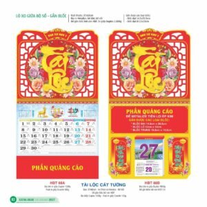 Lịch Treo Tường Lò Xo 2027 HBT Mẫu HBT88B (23  x  24 cm) Quà Tặng Tri Ân Ngành Giáo Dục & Nhà Trường in logo doanh nghiệp quà tặng Tết tại Quà Tặng Giáo Dục VN