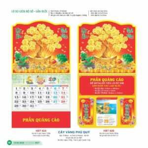 Lịch Treo Tường Lò Xo 2027 HBT Mẫu HBT93B (22  x  23 cm) Quà Tặng Tri Ân Ngành Giáo Dục & Nhà Trường in logo doanh nghiệp quà tặng Tết tại Quà Tặng Giáo Dục VN