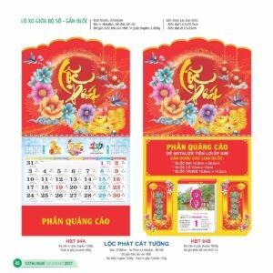 Lịch Treo Tường Lò Xo 2027 HBT Mẫu HBT94B (14  x  15 cm) Quà Tặng Tri Ân Ngành Giáo Dục & Nhà Trường in logo doanh nghiệp quà tặng Tết tại Quà Tặng Giáo Dục VN