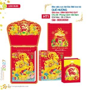 Lịch Bloc Siêu Cực Đại 2027 HT Mẫu HT1 (38 x 53cm) Quà Tặng Tri Ân Ngành Giáo Dục & Nhà Trường in logo doanh nghiệp quà tặng Tết tại Quà Tặng Giáo Dục VN
