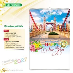 Lịch Treo Tường 2027 HT Mẫu HT37 (40 x 60cm) Quà Tặng Tri Ân Ngành Giáo Dục & Nhà Trường in logo doanh nghiệp quà tặng Tết tại Quà Tặng Giáo Dục VN