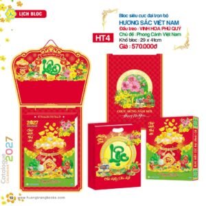 Lịch Bloc Siêu Cực Đại 2027 HT Mẫu HT4 - Hương Sắc Việt Nam (29 x 41cm) Quà Tặng Tri Ân Ngành Giáo Dục & Nhà Trường in logo doanh nghiệp quà tặng Tết tại Quà Tặng Giáo Dục VN