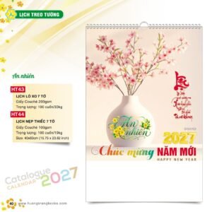Lịch Treo Tường 2027 HT Mẫu HT43 (40 x 60cm) Quà Tặng Tri Ân Ngành Giáo Dục & Nhà Trường in logo doanh nghiệp quà tặng Tết tại Quà Tặng Giáo Dục VN