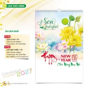 Lịch Treo Tường 2027 HT Mẫu HT49 (40 x 60cm) Quà Tặng Tri Ân Ngành Giáo Dục & Nhà Trường in logo doanh nghiệp quà tặng Tết tại Quà Tặng Giáo Dục VN