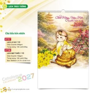 Lịch Treo Tường 2027 HT Mẫu HT57 (40 x 60cm) Quà Tặng Tri Ân Ngành Giáo Dục & Nhà Trường in logo doanh nghiệp quà tặng Tết tại Quà Tặng Giáo Dục VN