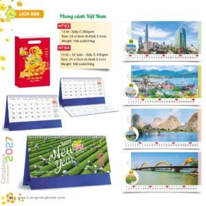 Lịch Để Bàn 2027 HT Mẫu HT63 (24 x 16cm) Quà Tặng Tri Ân Ngành Giáo Dục & Nhà Trường in logo doanh nghiệp quà tặng Tết tại Quà Tặng Giáo Dục VN
