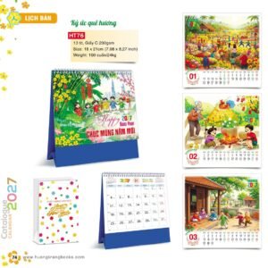 Lịch Để Bàn 2027 HT Mẫu HT76 (18 x 21cm) Quà Tặng Tri Ân Ngành Giáo Dục & Nhà Trường in logo doanh nghiệp quà tặng Tết tại Quà Tặng Giáo Dục VN