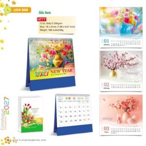 Lịch Để Bàn 2027 HT Mẫu HT77 (18 x 21cm) Quà Tặng Tri Ân Ngành Giáo Dục & Nhà Trường in logo doanh nghiệp quà tặng Tết tại Quà Tặng Giáo Dục VN