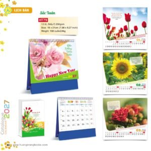 Lịch Bàn Chữ M (Có Note 52 Tuần) 2027 HT Mẫu HT79 (18 x 21cm) Quà Tặng Tri Ân Ngành Giáo Dục & Nhà Trường in logo doanh nghiệp quà tặng Tết tại Quà Tặng Giáo Dục VN