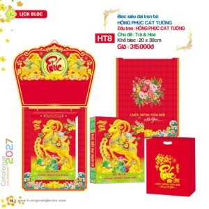 Lịch Bloc Siêu Đại 2027 HT Mẫu HT8 (20 x 30cm) Quà Tặng Tri Ân Ngành Giáo Dục & Nhà Trường in logo doanh nghiệp quà tặng Tết tại Quà Tặng Giáo Dục VN