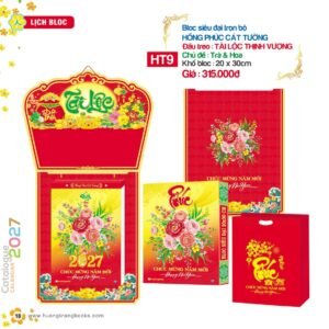 Lịch Bloc Siêu Đại 2027 HT Mẫu HT9 (20 x 30cm) Quà Tặng Tri Ân Ngành Giáo Dục & Nhà Trường in logo doanh nghiệp quà tặng Tết tại Quà Tặng Giáo Dục VN