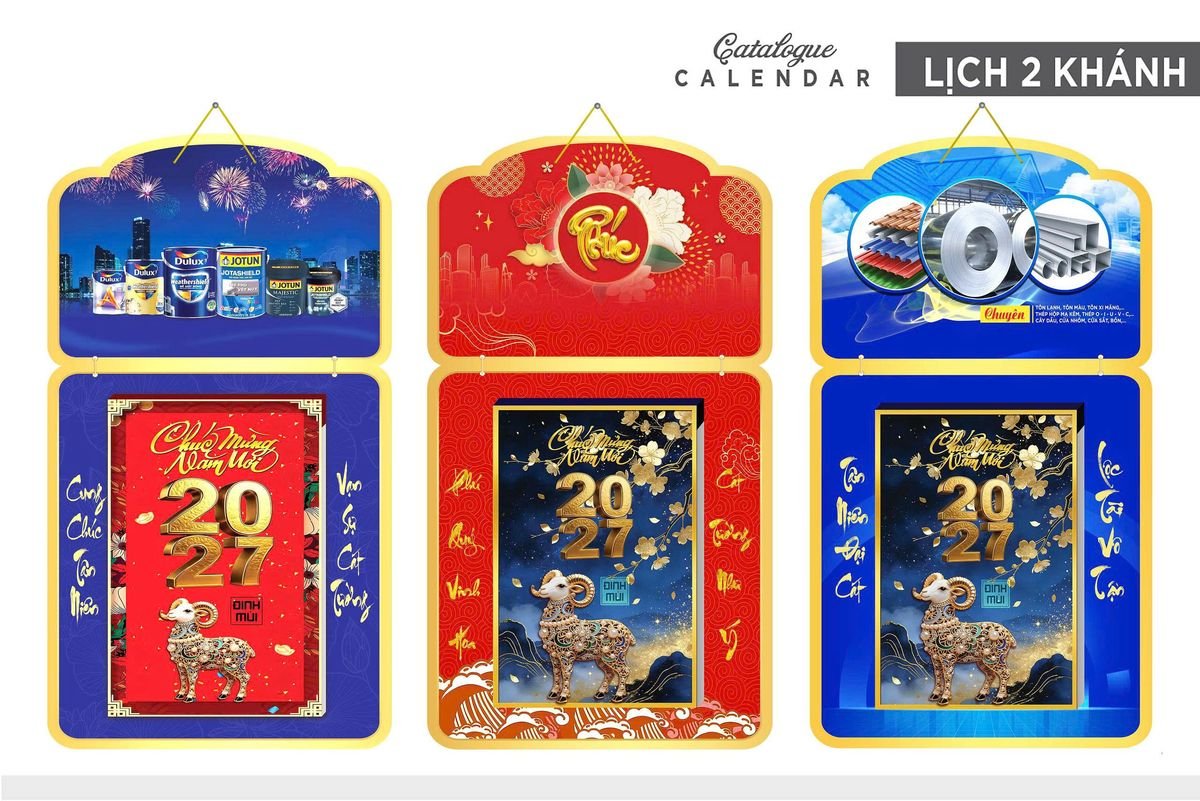 Lịch Khánh Gỗ Lamina 2 Đầu 2027 LM2D_036 - Quà Tặng Giáo Dục