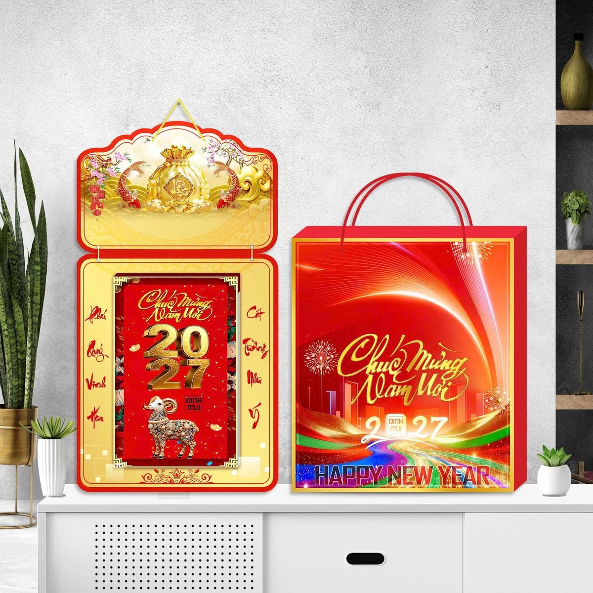 Lịch Khánh Gỗ Lamina 2 Đầu 2027 LM2D_057 - Quà Tặng Giáo Dục