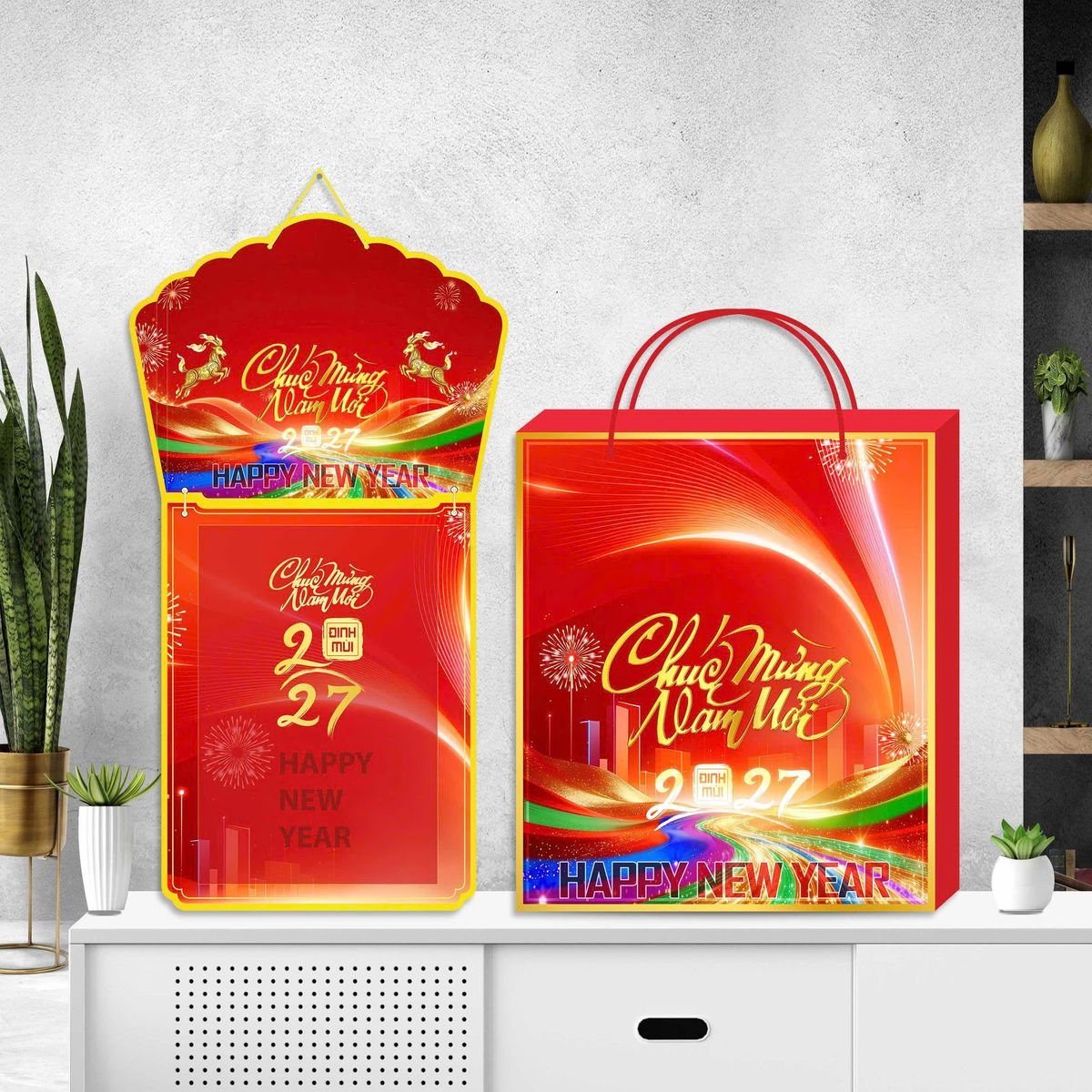 Lịch Khánh Gỗ Lamina 2 Đầu 2027 LM2D_063 - Quà Tặng Giáo Dục