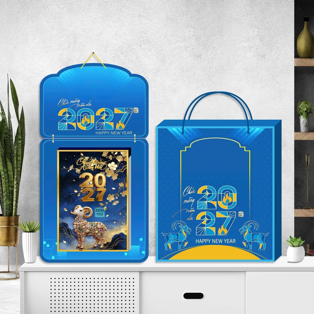 Lịch Khánh Gỗ Lamina 2 Đầu 2027 LM2D_065 - Quà Tặng Giáo Dục