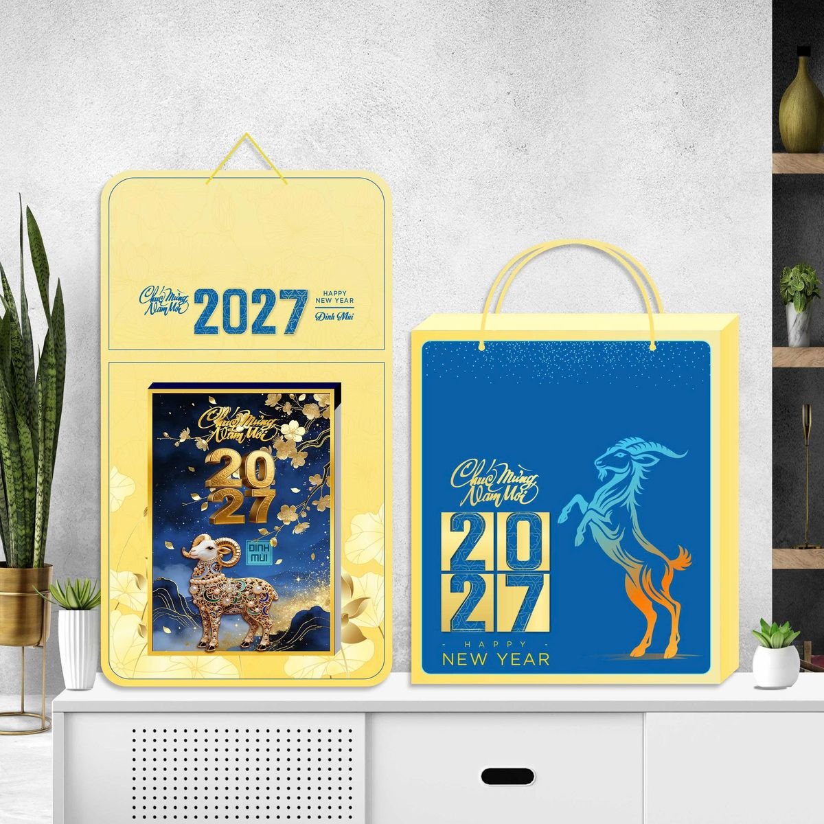 Lịch Khánh Gỗ Lamina 2 Đầu 2027 LM2D_066 - Quà Tặng Giáo Dục