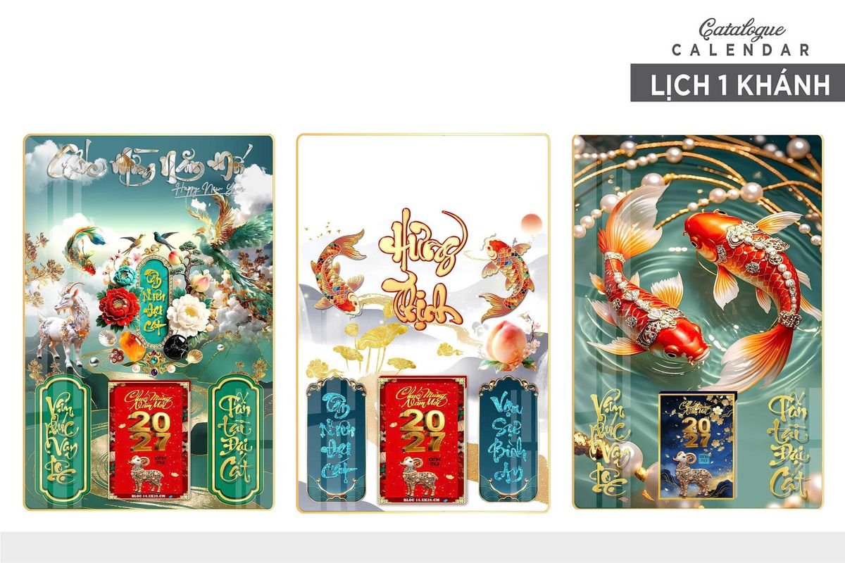 Lịch Gỗ Lamina Cao Cấp 40x60cm 2027 LM406_003 - Quà Tặng Giáo Dục