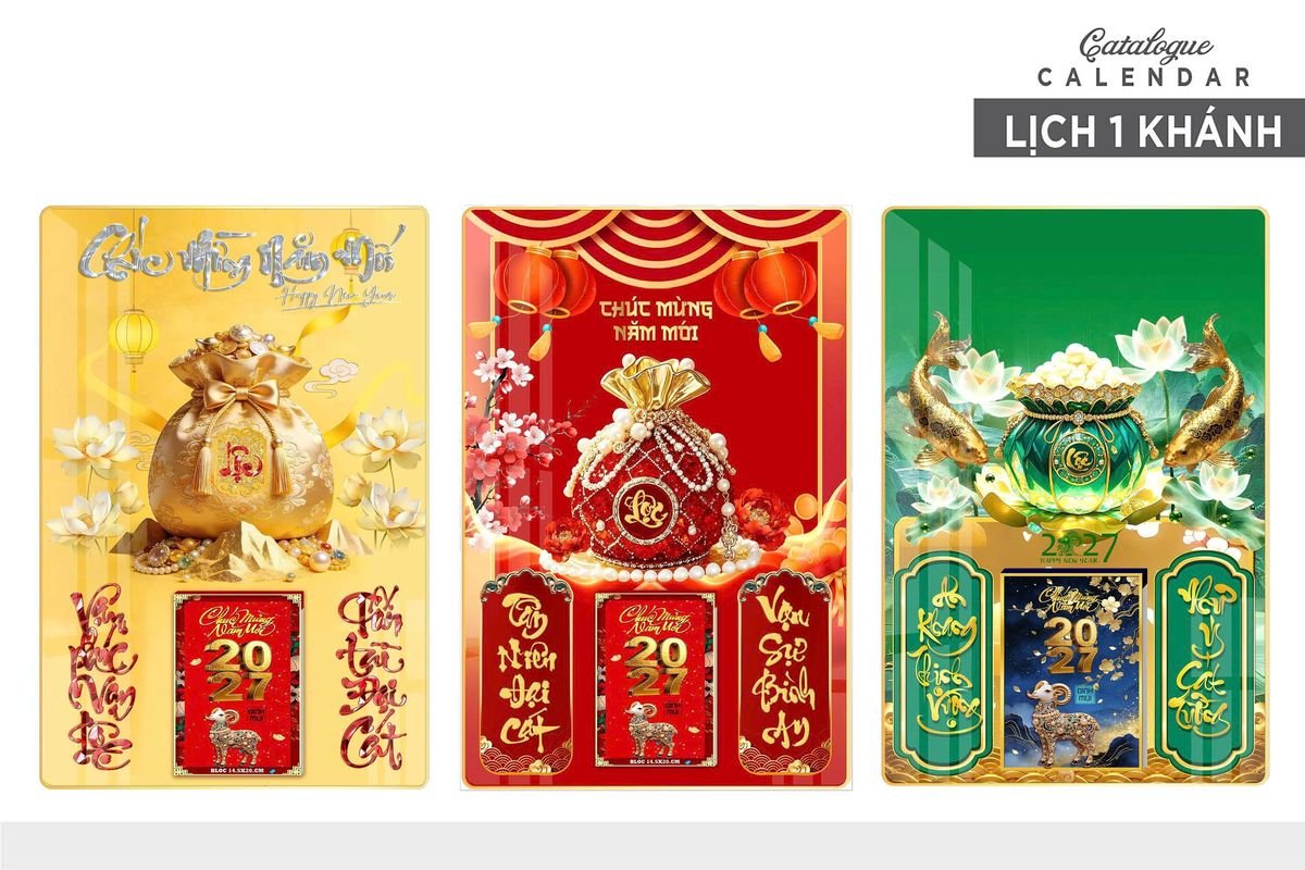 Lịch Gỗ Lamina Cao Cấp 40x60cm 2027 LM406_030 - Quà Tặng Giáo Dục