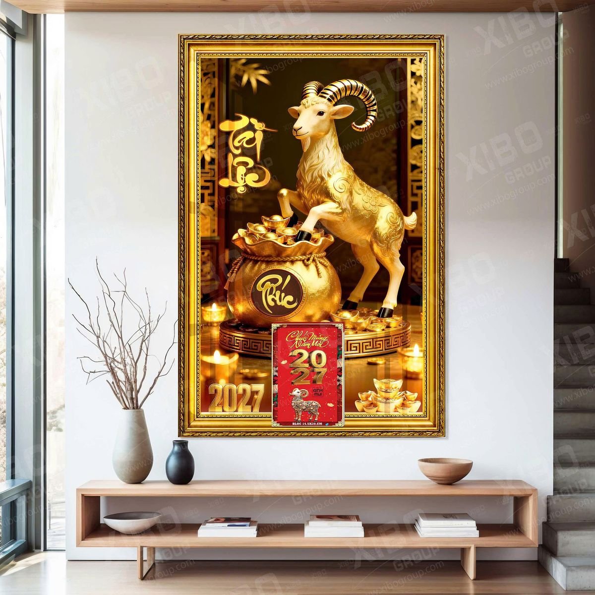 Lịch Gỗ Lamina Cao Cấp 40x60cm 2027 LM406_032 - Quà Tặng Giáo Dục