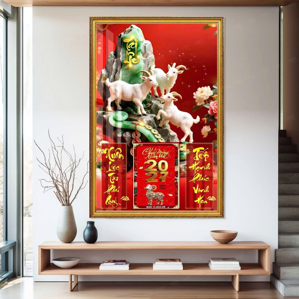 Lịch Gỗ Lamina Cao Cấp 40x60cm 2027 LM406_033 - Quà Tặng Giáo Dục