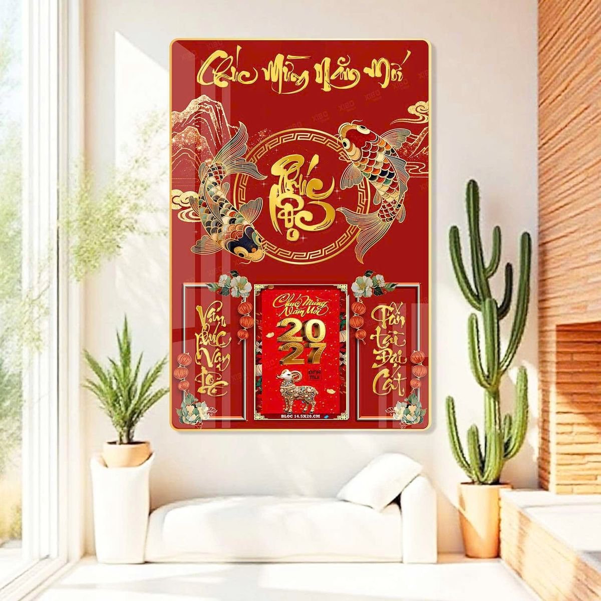 Lịch Gỗ Lamina Cao Cấp 40x60cm 2027 LM406_034 - Quà Tặng Giáo Dục
