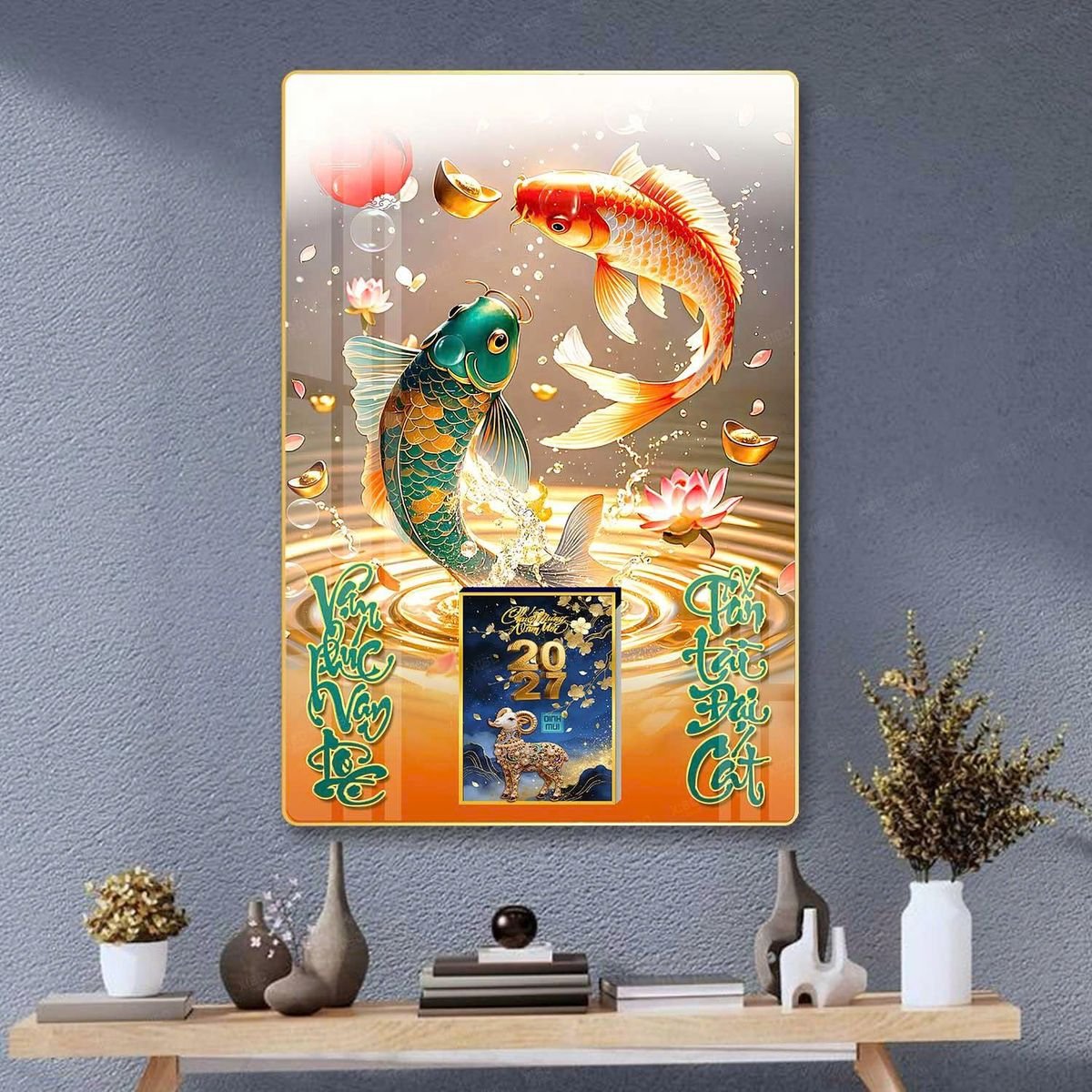 Lịch Gỗ Lamina Cao Cấp 40x60cm 2027 LM406_035 - Quà Tặng Giáo Dục