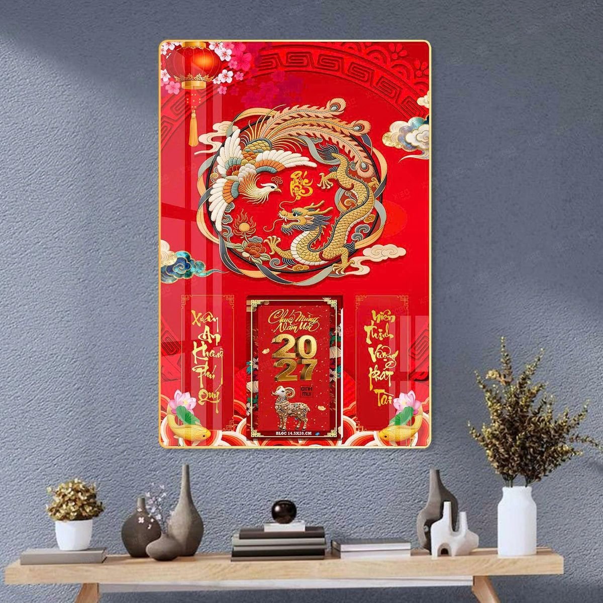 Lịch Gỗ Lamina Cao Cấp 40x60cm 2027 LM406_041 - Quà Tặng Giáo Dục