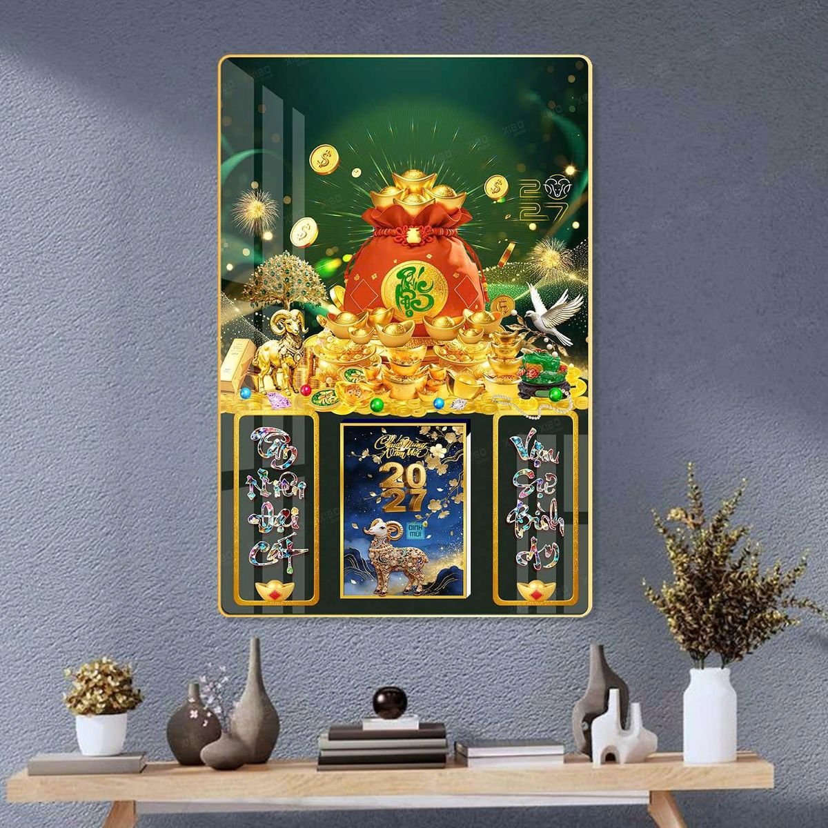 Lịch Gỗ Lamina Cao Cấp 40x60cm 2027 LM406_042 - Quà Tặng Giáo Dục