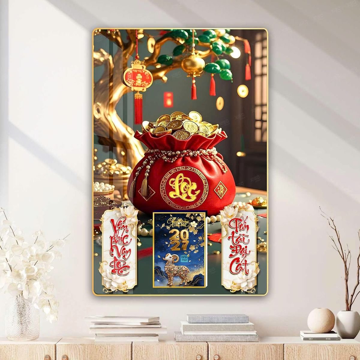 Lịch Gỗ Lamina Cao Cấp 40x60cm 2027 LM406_052 - Quà Tặng Giáo Dục
