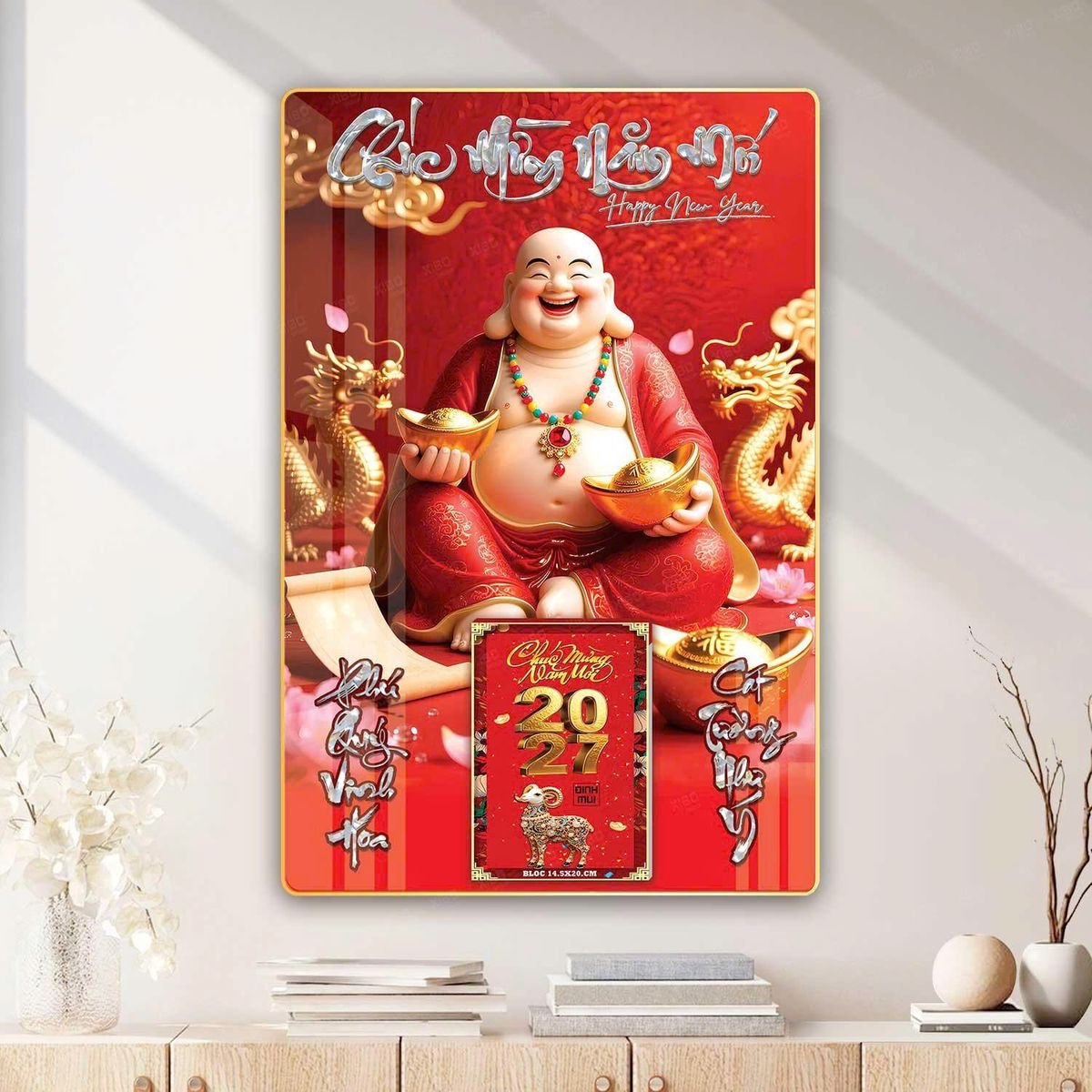 Lịch Gỗ Lamina Cao Cấp 40x60cm 2027 LM406_053 - Quà Tặng Giáo Dục