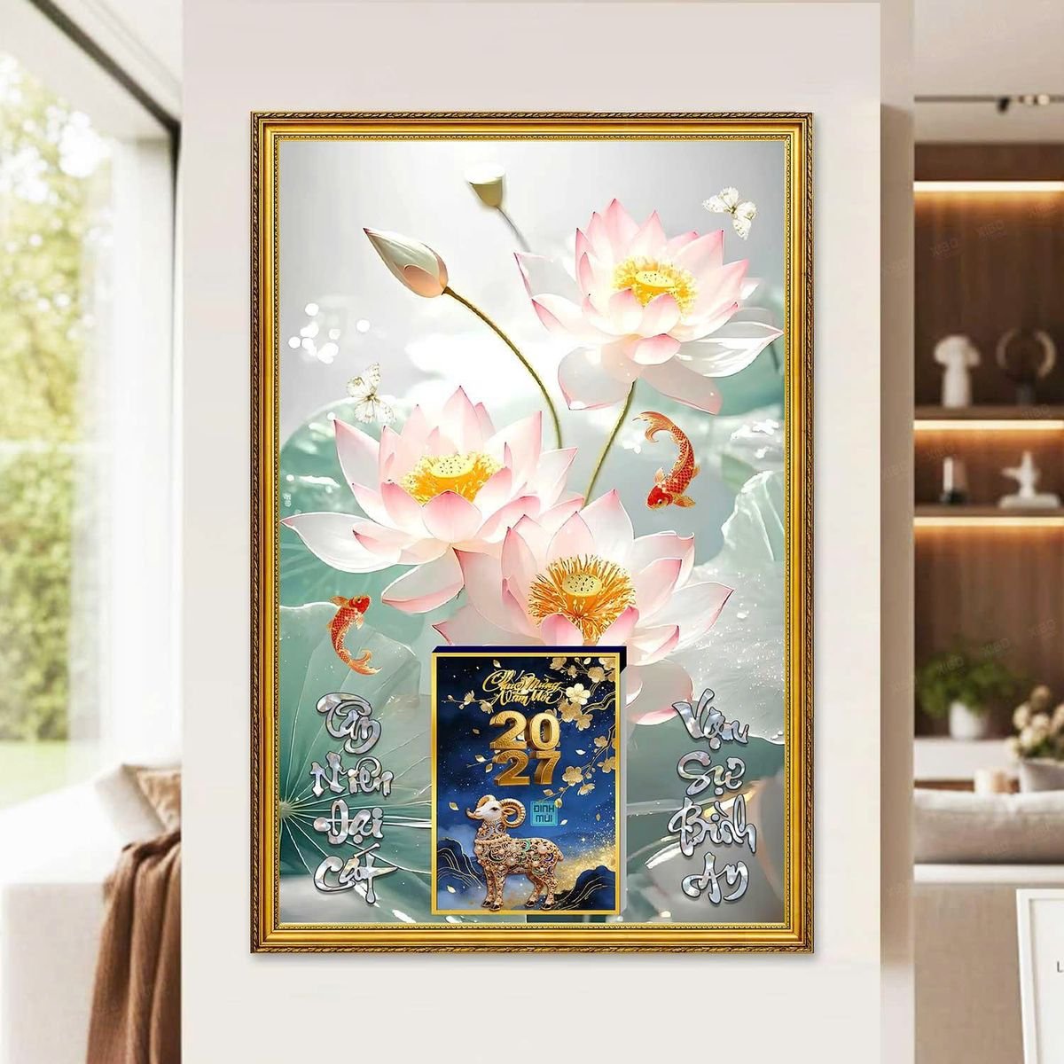 Lịch Gỗ Lamina Cao Cấp 40x60cm 2027 LM406_057 - Quà Tặng Giáo Dục