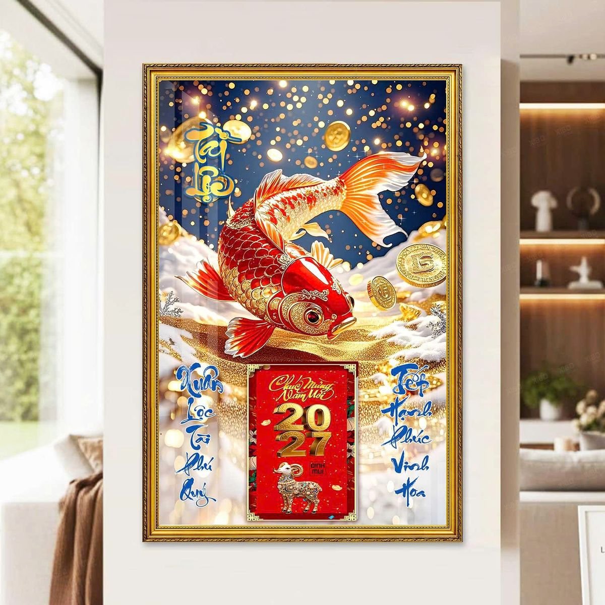 Lịch Gỗ Lamina Cao Cấp 40x60cm 2027 LM406_058 - Quà Tặng Giáo Dục