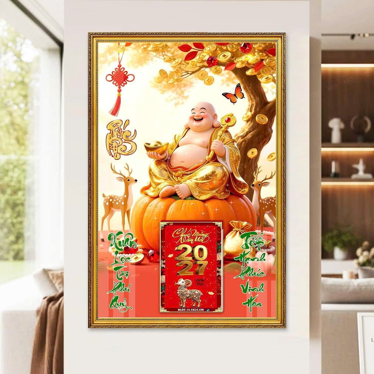 Lịch Gỗ Lamina Cao Cấp 40x60cm 2027 LM406_059 - Quà Tặng Giáo Dục