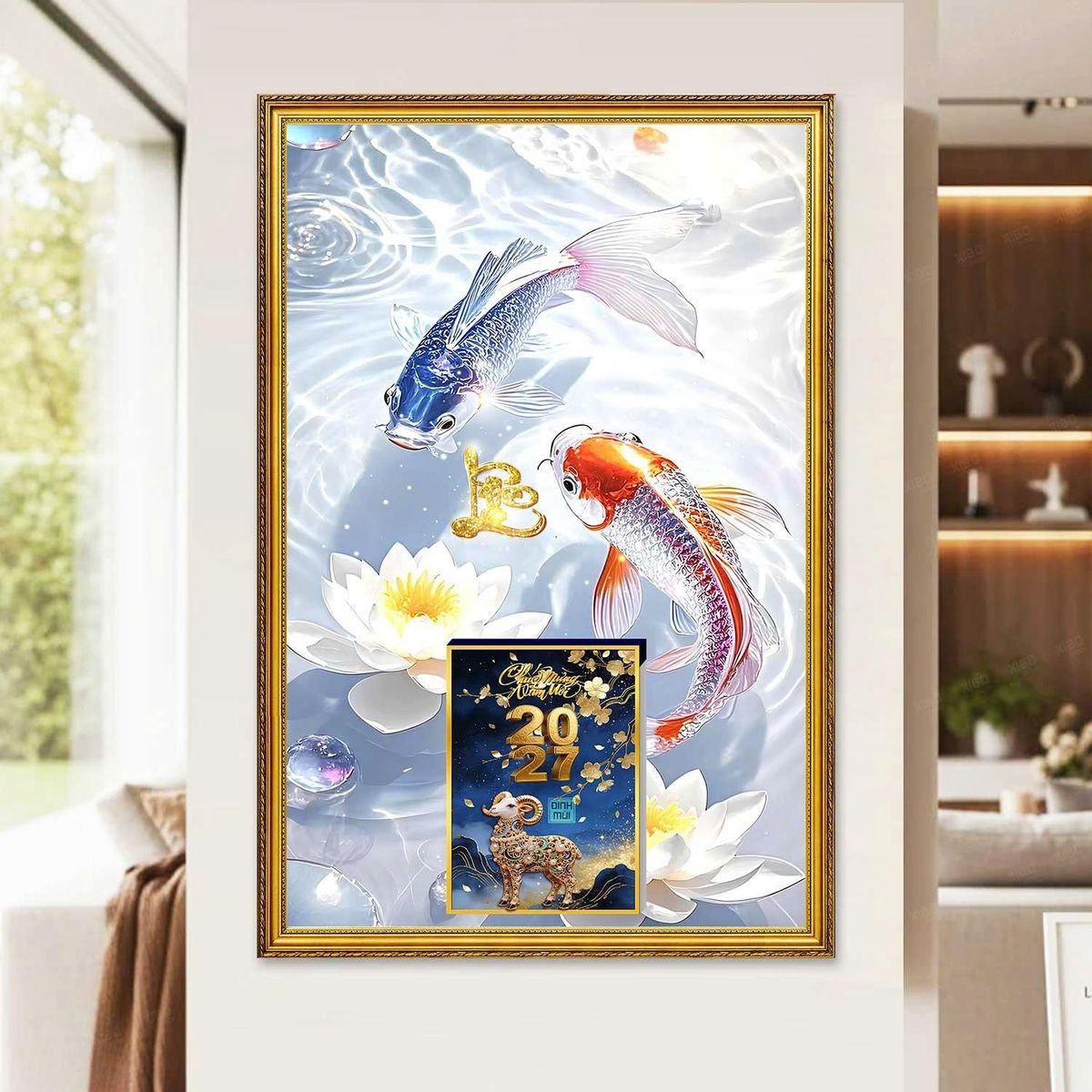 Lịch Gỗ Lamina Cao Cấp 40x60cm 2027 LM406_061 - Quà Tặng Giáo Dục
