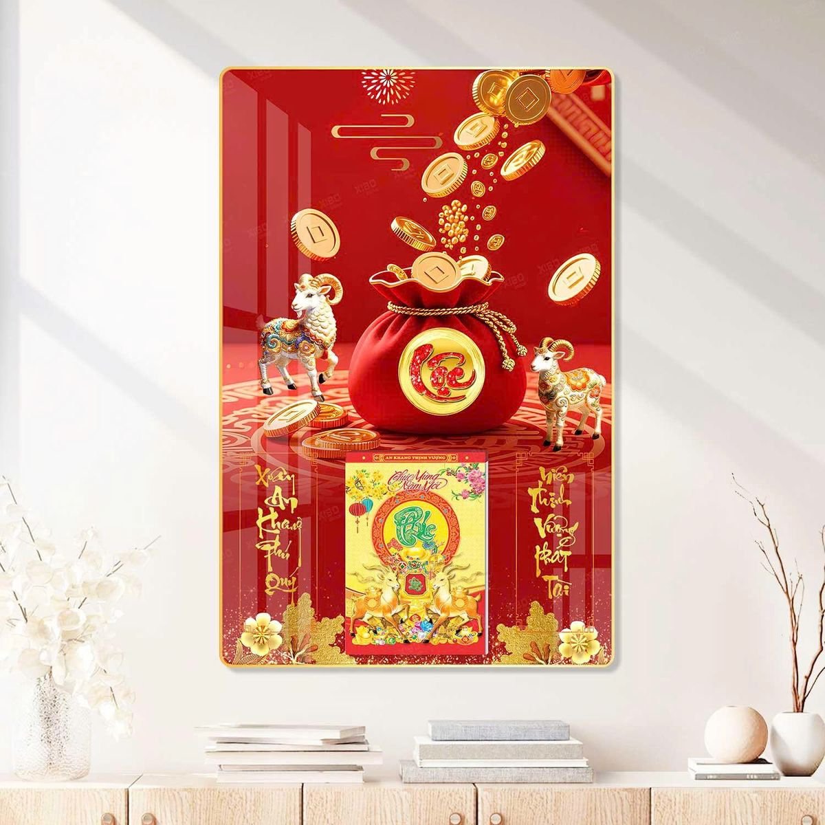Lịch Gỗ Lamina Cao Cấp 40x60cm 2027 LM406_088 - Quà Tặng Giáo Dục