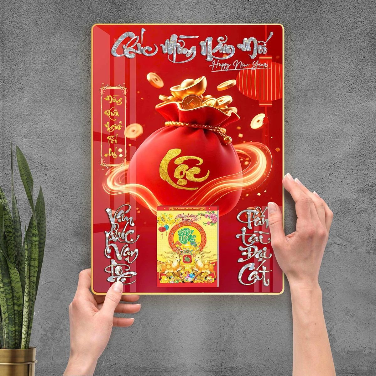 Lịch Gỗ Lamina Cao Cấp 40x60cm 2027 LM406_105 - Quà Tặng Giáo Dục