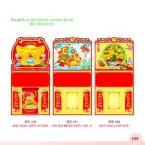Bìa Lò Xo Dán Bloc 2027 MT Mẫu MT101 (30 x 60cm) Quà Tặng Tri Ân Ngành Giáo Dục & Nhà Trường in logo doanh nghiệp quà tặng Tết tại Quà Tặng Giáo Dục VN