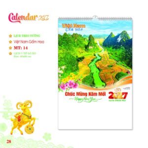 Lịch Treo Tường Lò Xo 2027 MT Mẫu MT14 (40 x 60cm) Quà Tặng Tri Ân Ngành Giáo Dục & Nhà Trường in logo doanh nghiệp quà tặng Tết tại Quà Tặng Giáo Dục VN