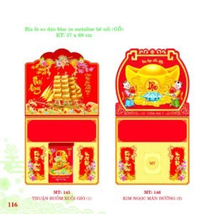 Bìa Lò Xo Dán Bloc 2027 MT Mẫu MT145 - Cát Tường Như Ý (37 x 68cm) Quà Tặng Tri Ân Ngành Giáo Dục & Nhà Trường in logo doanh nghiệp quà tặng Tết tại Quà Tặng Giáo Dục VN