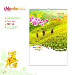 Lịch Treo Tường Lò Xo 2027 MT Mẫu MT17 (40 x 60cm) Quà Tặng Tri Ân Ngành Giáo Dục & Nhà Trường in logo doanh nghiệp quà tặng Tết tại Quà Tặng Giáo Dục VN