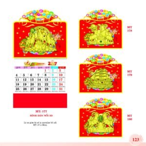 Lịch Treo Tường Lò Xo 2027 MT Mẫu MT178 (37 x 68cm) Quà Tặng Tri Ân Ngành Giáo Dục & Nhà Trường in logo doanh nghiệp quà tặng Tết tại Quà Tặng Giáo Dục VN
